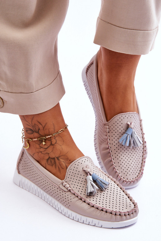 mit durchbrochenen Elementen Mokassins Hellrosa Farbton Lanzarot mit durchbrochenen Elementen Mokassins Hellrosa Farbton Lanzarot