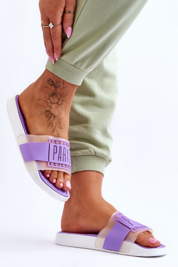 Sportliche Hausschuhe in der Farbe Lila Sunrise 2