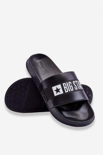 Klassisches Modell Hausschuhe Big Star LL174457 in schwarzer Farbe
