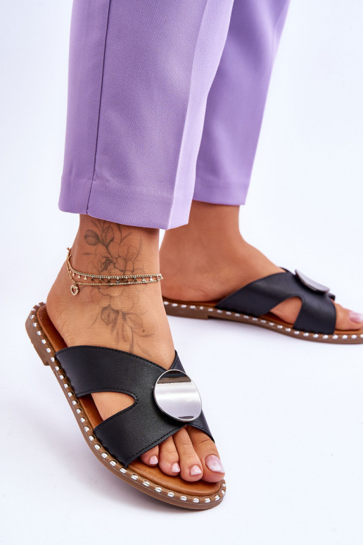 Flache Sandalen in schwarzer Farbe von Kenley