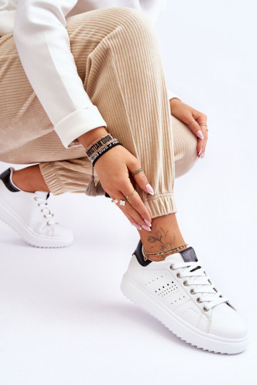 Schuhe im Sportstil Weiß-Schwarz Seien Sie der Erste! 2