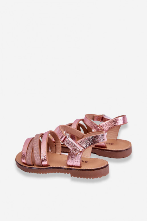 Sandalen für Kinder mit Riemen in der rosa Farbe Isla