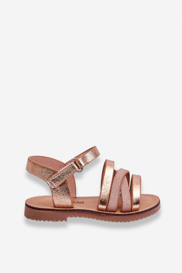 Sandalen für Kinder mit Riemen in der Farbe Roségold Isla 2