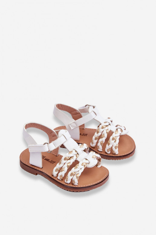 Kindersandalen mit Riemen in der Farbe Weiß Sammy