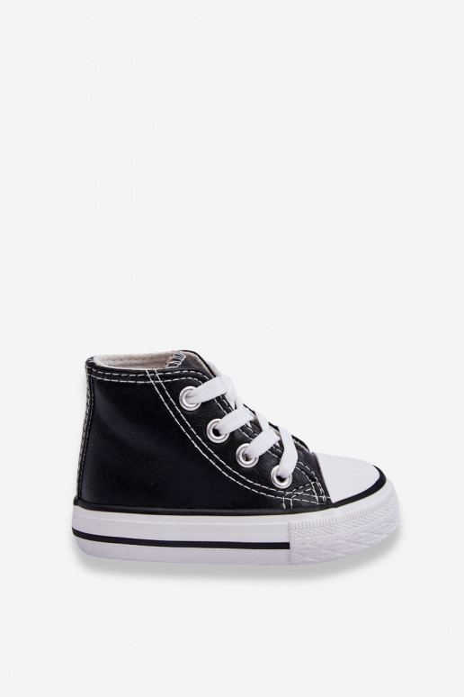 High-Top-Sneaker für Kinder Schwarz-Weiß Marney