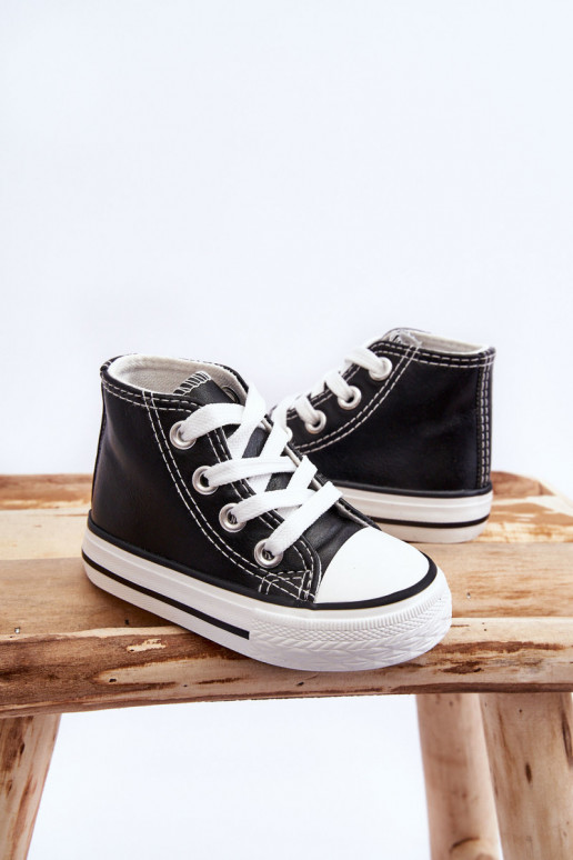 High-Top-Sneaker für Kinder Schwarz-Weiß Marney
