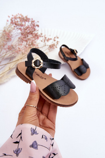 Kindersandalen in der Farbe Schwarz Izzy