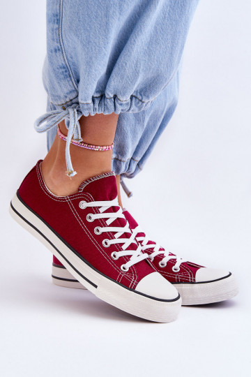 Damen-Sportschuhe im klassischen Stil in der Farbe Burgund Vegas