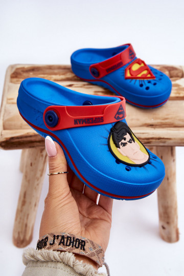 Kinderhausschuhe im Crocs-Stil Superman Grendene Kids JJ385004 blau