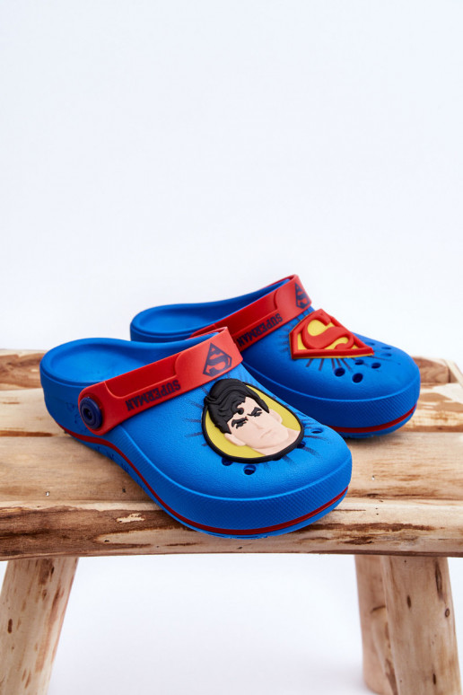 Kinderhausschuhe im Crocs-Stil Superman Grendene Kids JJ385004 blau Kinderhausschuhe im Crocs-Stil Superman Grendene Kids JJ385004 blau