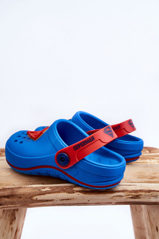 Kinderhausschuhe im Crocs-Stil Superman Grendene Kids JJ385004 blau Kinderhausschuhe im Crocs-Stil Superman Grendene Kids JJ385004 blau