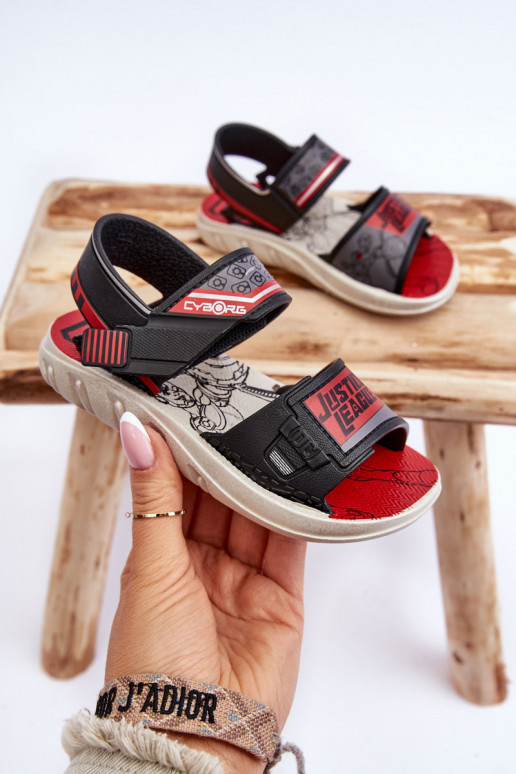 Kindersandalen Grendene Kids JJ385011 Schwarz und Rot Kindersandalen Grendene Kids JJ385011 Schwarz und Rot