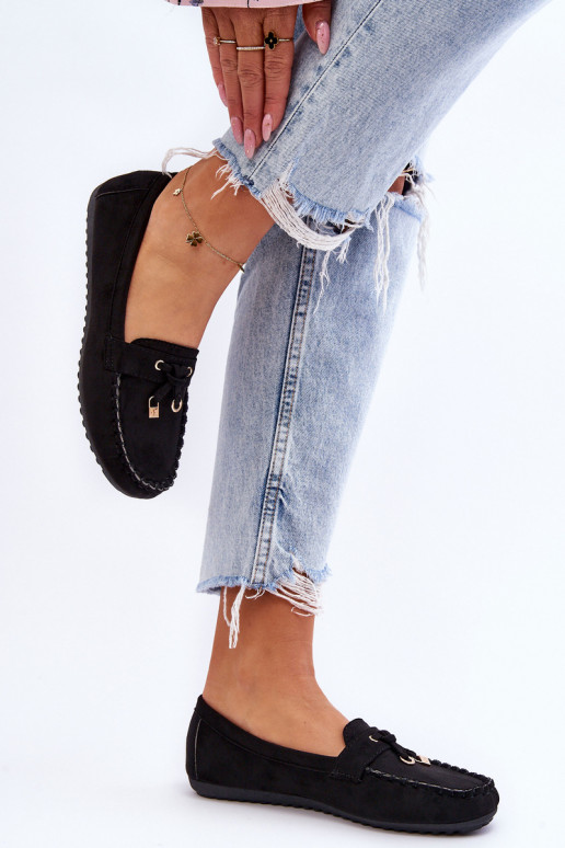 Klassische Wildledermokassins in Schwarz von Good Time Klassische Wildledermokassins in Schwarz von Good Time