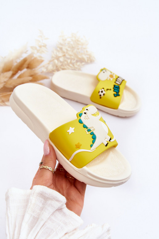 Kinderhausschuhe T-Rex beige Bernis Kinderhausschuhe T-Rex beige Bernis