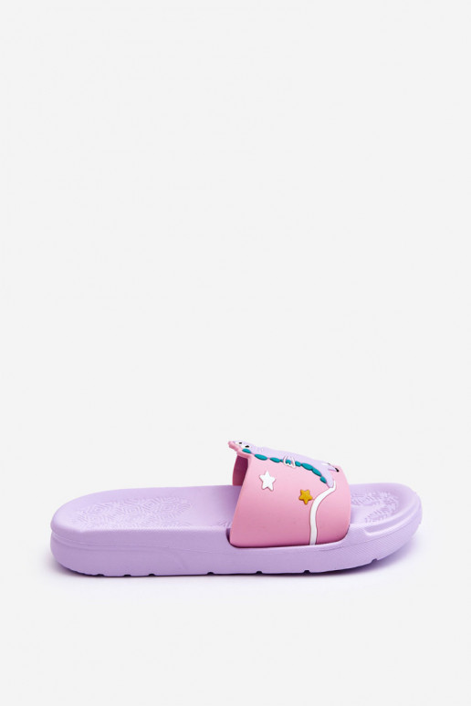 Kinderhausschuhe T-Rex Lila Farbe Bernis