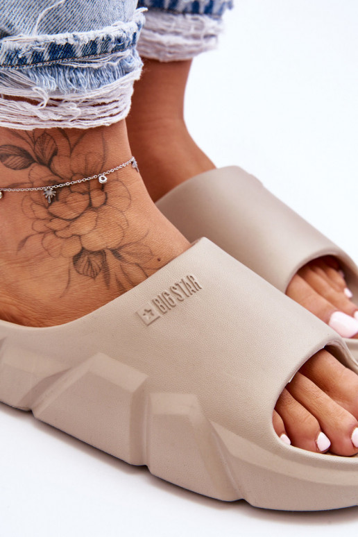 Leichte Hausschuhe Big Star LL274593 beige