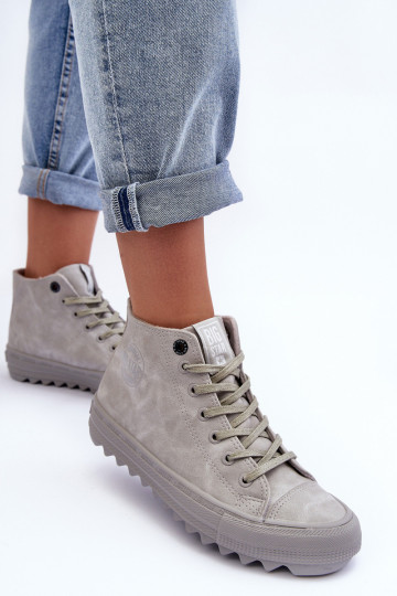 Freizeitschuhe Big Star Groß sich Zuarm laufen graue Farbe GG274070 2