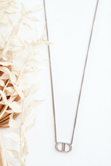 Halskette aus Edelstahl in silberner Farbe