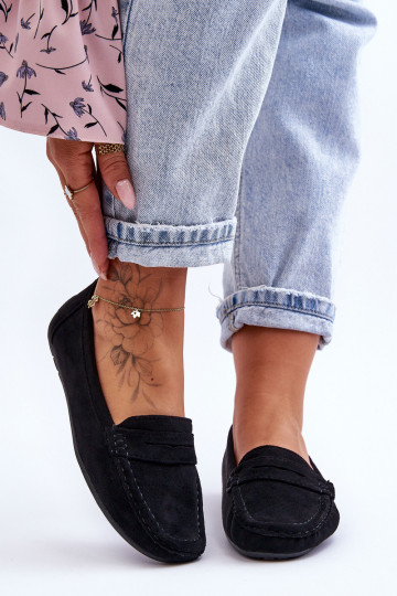 Elegante Wildledermokassins in der Farbe Schwarz von Lenvie 2