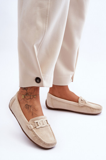 Wildledermokassins beige Rabell