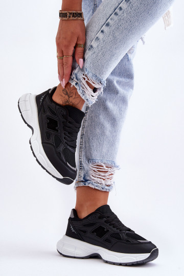 Sneakers mit Mesh in der Farbe Venedig in Schwarz