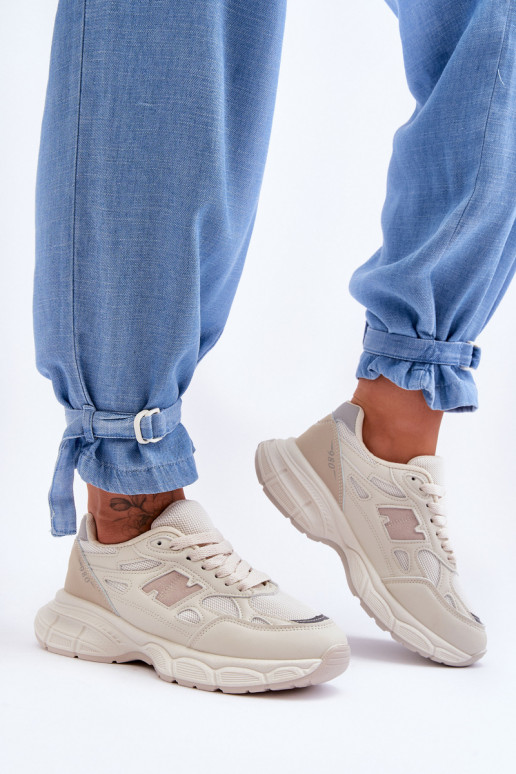 Sneakers mit Mesh-Beige in der Farbe Venice