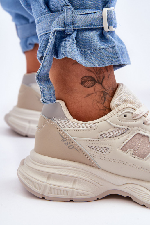 Sneakers mit Mesh-Beige in der Farbe Venice