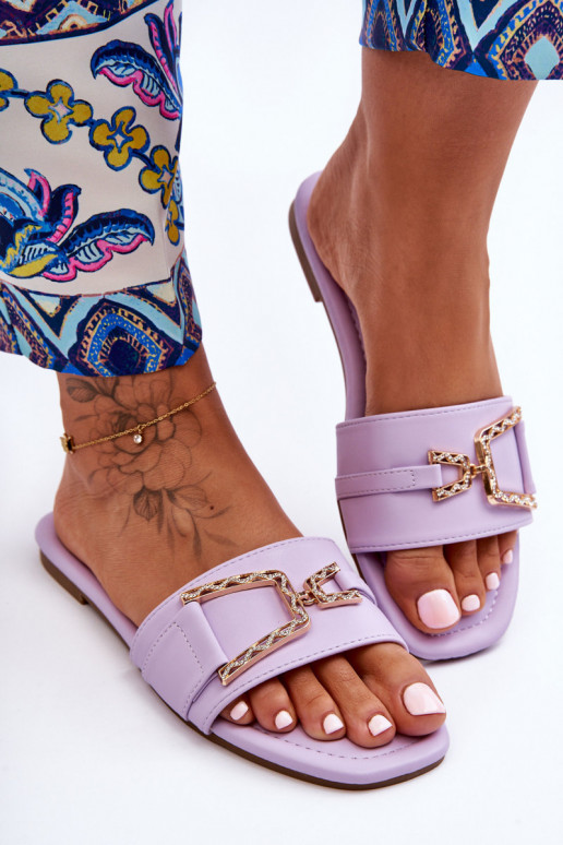 Klassisches Modell Hausschuhe mit Ornamenten Lila Farbe Beeindruckend Klassisches Modell Hausschuhe mit Ornamenten Lila Farbe Beeindruckend