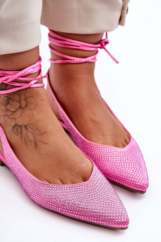 mit Riemen Ballerinas verziert rosa Jange mit Riemen Ballerinas verziert rosa Jange