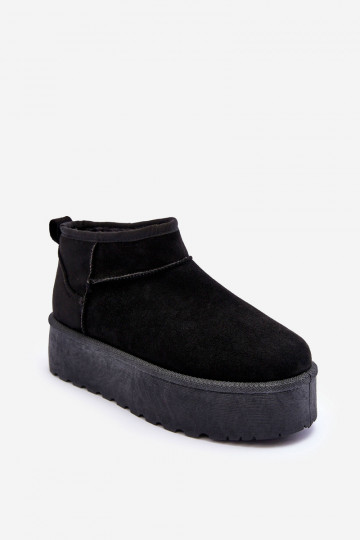 Wildleder-Schneestiefel mit Plateau aus schwarzem Corcoran 2