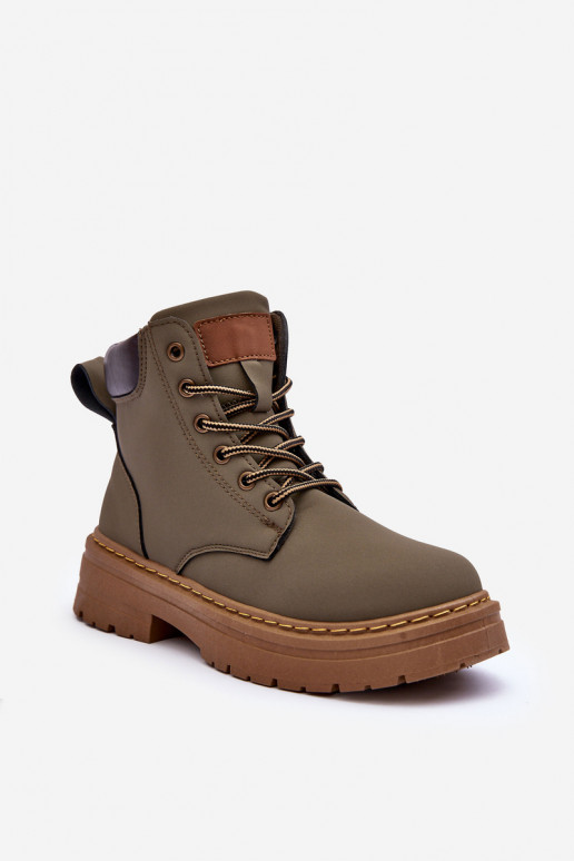 Schuhe Stiefel erwärmte grüne Farbe Corbin Schuhe Stiefel erwärmte grüne Farbe Corbin