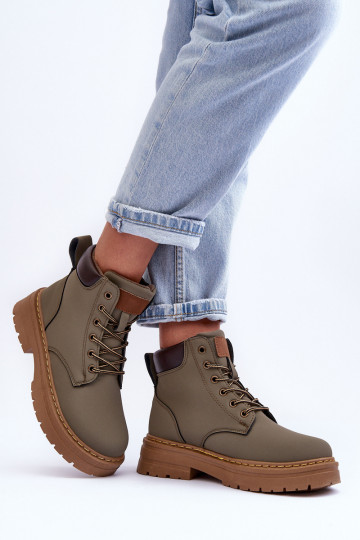 Schuhe Stiefel erwärmte grüne Farbe Corbin 2