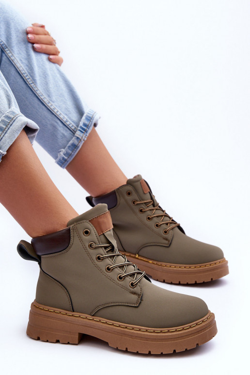 Schuhe Stiefel erwärmte grüne Farbe Corbin Schuhe Stiefel erwärmte grüne Farbe Corbin