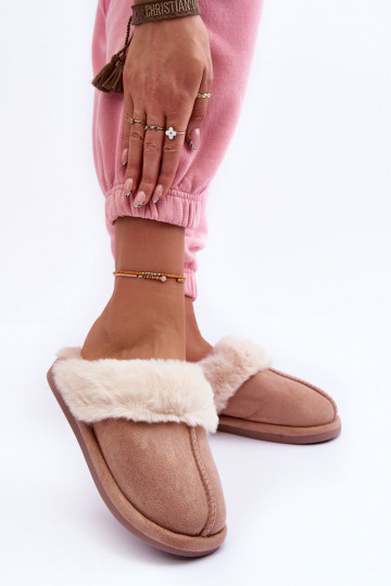 Hausschuhe mit Fell beige Pinky 2