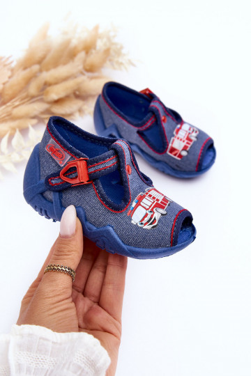 Kinder-Sandalen-Hausschuhe Befado 217P118 blau 2