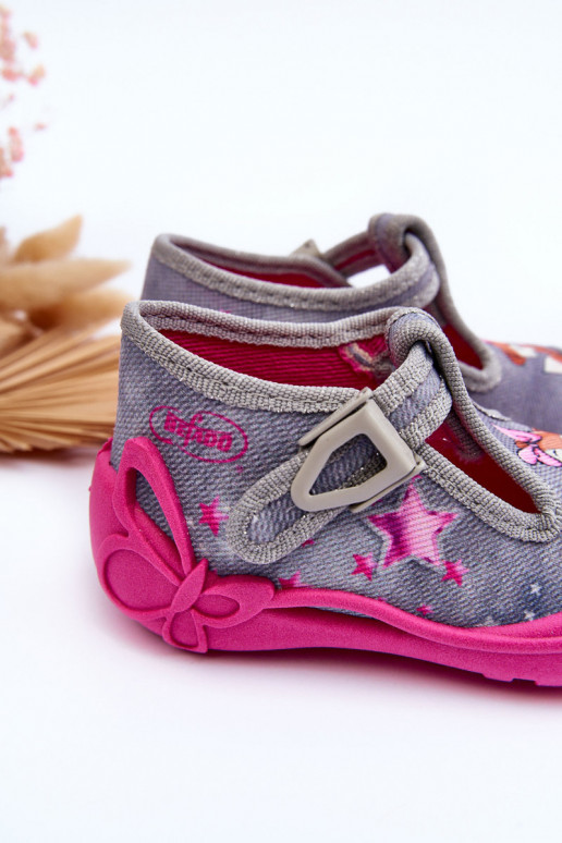 Sandalen Hausschuhe Befado 213P137 grau-rosa Farbe