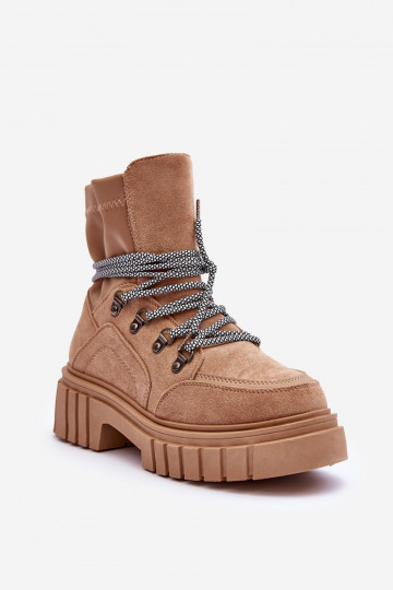 Wildlederschuhe mit Schnürsenkeln beige Acorn
