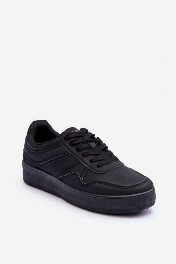 Sportschuhe mit Plateau in der Farbe Schwarz von Pudina