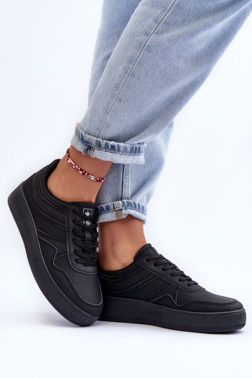 Sportschuhe mit Plateau in der Farbe Schwarz von Pudina 2