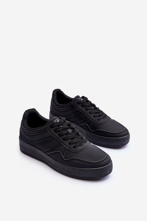 Sportschuhe mit Plateau in der Farbe Schwarz von Pudina