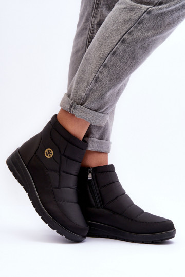 Schneestiefel Damen warme schwarze Farbe Helis