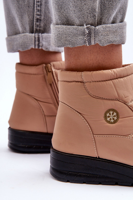 Schneestiefel Damen warm beige Helis