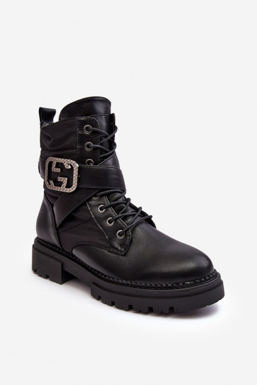 Stiefel mit Ketten in schwarzer Farbe Gennee Stiefel mit Ketten in schwarzer Farbe Gennee