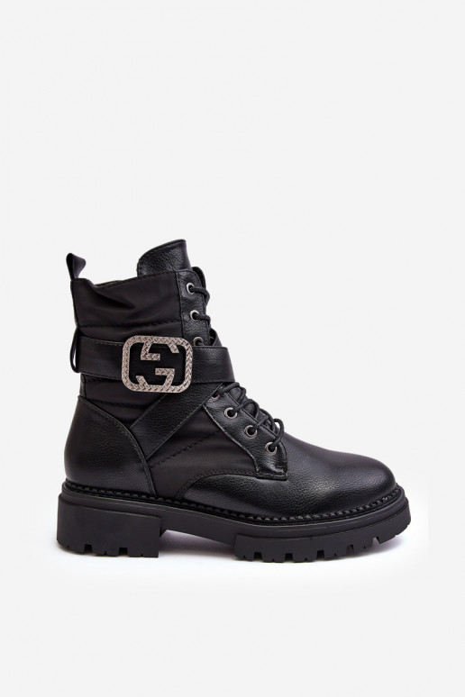 Stiefel mit Ketten in schwarzer Farbe Gennee Stiefel mit Ketten in schwarzer Farbe Gennee