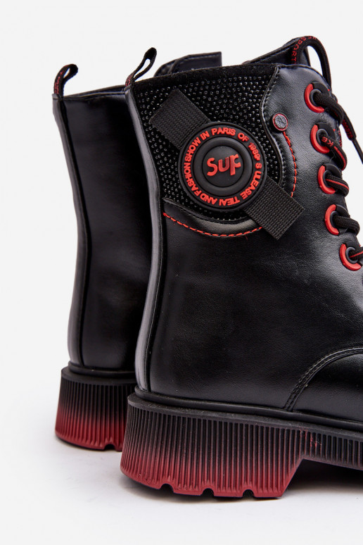 Warme Kinderstiefel in der Farbe Schwarz von Askya