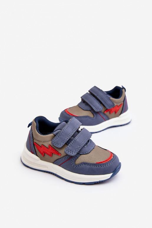 Schuhe Kinder-Sneaker mit Klebeverschlüssen blaue Farbe Hemmani