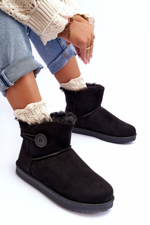 Gewärmte Schneestiefel mit Ornamenten in der schwarzen Farbe Siriol Gewärmte Schneestiefel mit Ornamenten in der schwarzen Farbe Siriol