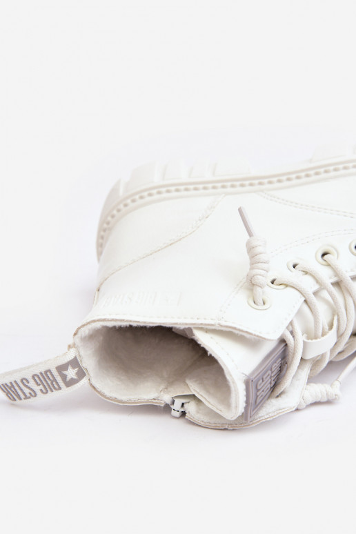 Erwärmt mit Lackeffekt Stiefel Kinder Big Star MM374142 weiße Farbe Erwärmt mit Lackeffekt Stiefel Kinder Big Star MM374142 weiße Farbe