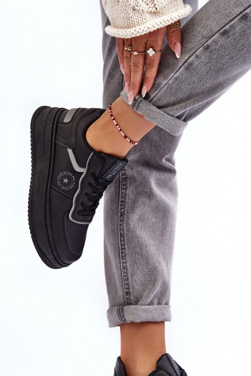 Damen-Sportschuhe, Sneakers Big Star MM274232 schwarze Farbe