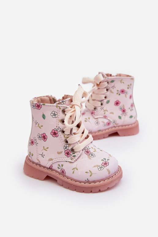 Gewärmte Kinderstiefel mit Reißverschlüssen rosa Farbe Dolida Gewärmte Kinderstiefel mit Reißverschlüssen rosa Farbe Dolida